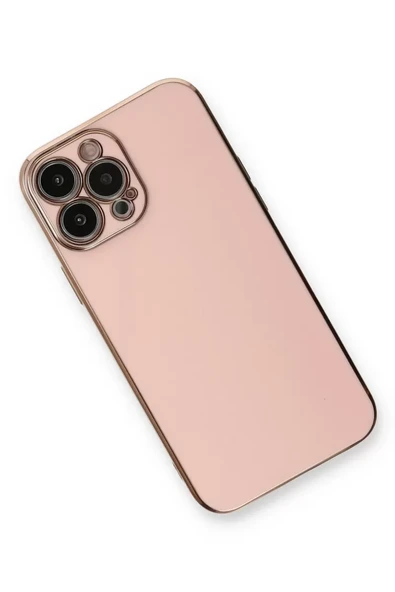 Newface Apple iPhone 13 Pro Max Kılıf Volet Silikon - Pembe - Resim 3