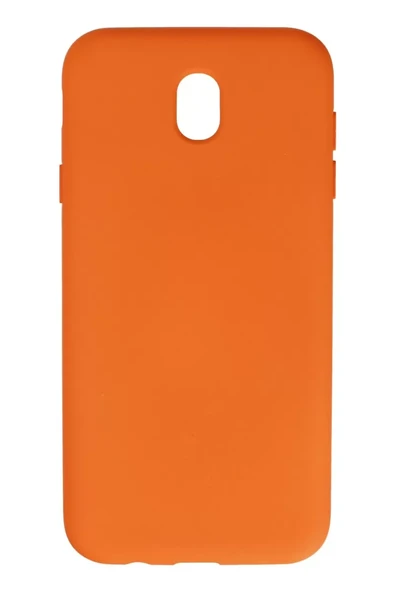 Newface Samsung Galaxy J7 Pro / J730 Kılıf Nano içi Kadife Silikon - Turuncu ürün görseli 1
