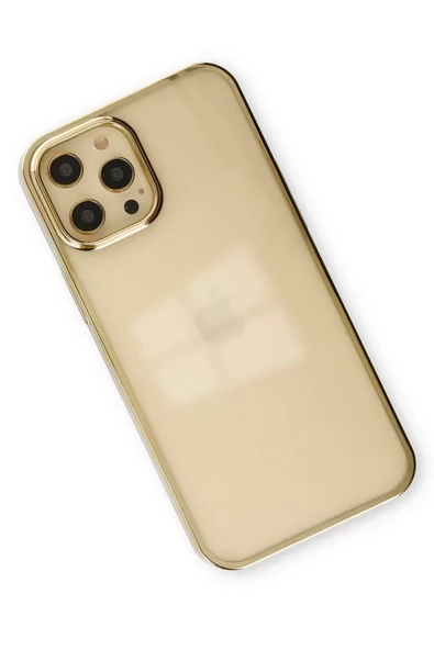 Newface Apple iPhone 12 Pro Max Kılıf Element Silikon - Gold - Resim 3