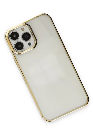 Newface Apple iPhone 13 Pro Max Kılıf Element Silikon - Gold - Resim 3