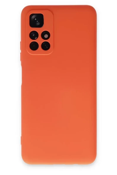 Newface Xiaomi Redmi Note 11T Kılıf Nano içi Kadife Silikon - Turuncu ürün görseli 1