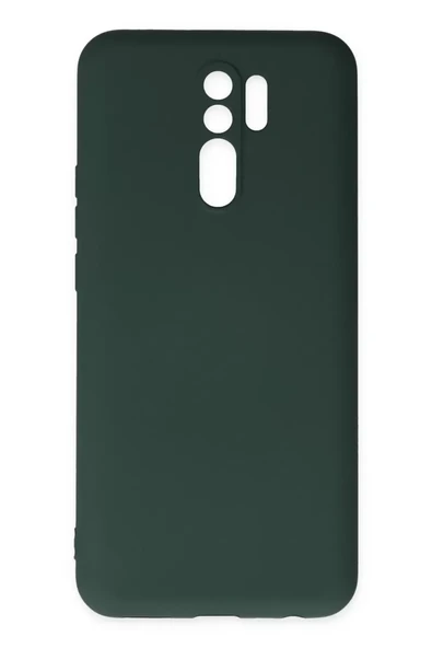 Newface Xiaomi Redmi 9 Kılıf Nano içi Kadife Silikon - Koyu Yeşil ürün görseli 1