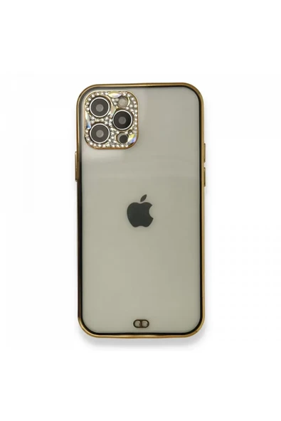 Newface Apple iPhone 12 Pro Kılıf Liva Taşlı Silikon - Siyah ürün görseli 1
