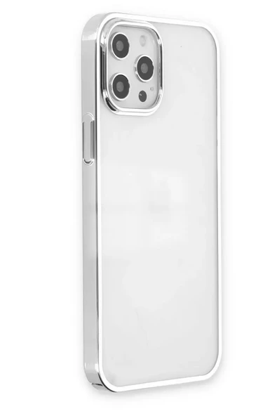 Newface Apple iPhone 12 Pro Max Kılıf Element Silikon - Gümüş - Resim 2