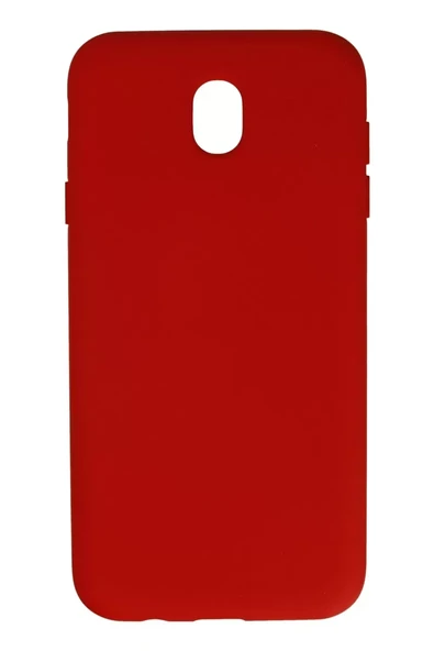 Newface Samsung Galaxy J7 Pro / J730 Kılıf Nano içi Kadife Silikon - Kırmızı ürün görseli 1