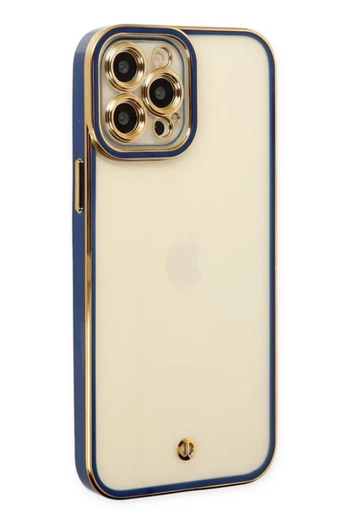 Newface Apple iPhone 12 Pro Kılıf Liva Lens Silikon - Mavi ürün görseli 1