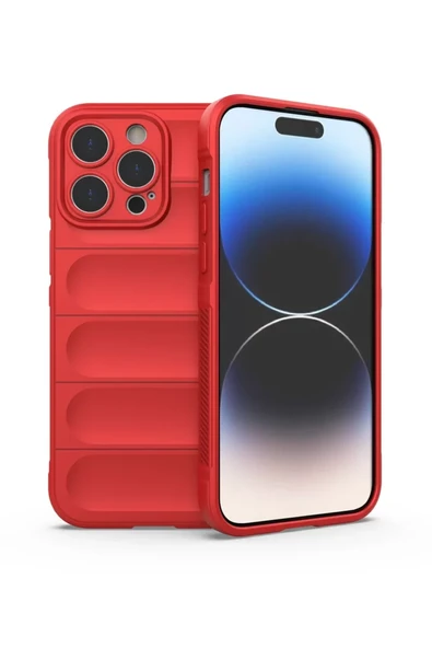 Newface Apple iPhone 14 Pro Kılıf Optimum Silikon - Kırmızı ürün görseli 1