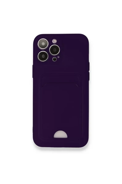 Newface Apple iPhone 12 Pro Max Kılıf Kelvin Kartvizitli Silikon - Derin Mor ürün görseli 1