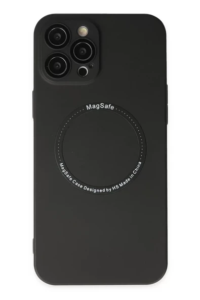 Newface Apple iPhone 12 Pro Kılıf Jack Magneticsafe Lens Silikon - Siyah ürün görseli 1