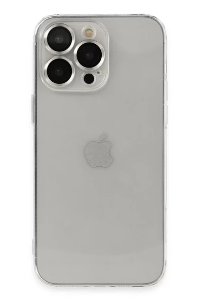 Newface Apple iPhone 13 Pro Max Kılıf Luko Lens Silikon - Gümüş ürün görseli 1