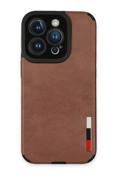 Newface Apple iPhone 14 Pro Max Kılıf Loop Deri Silikon - Kahverengi ürün görseli 1