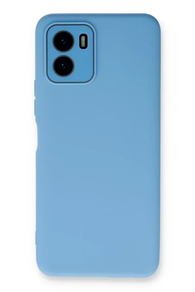 Newface Vivo Y15S Kılıf Lansman Glass Kapak - Mavi ürün görseli 1