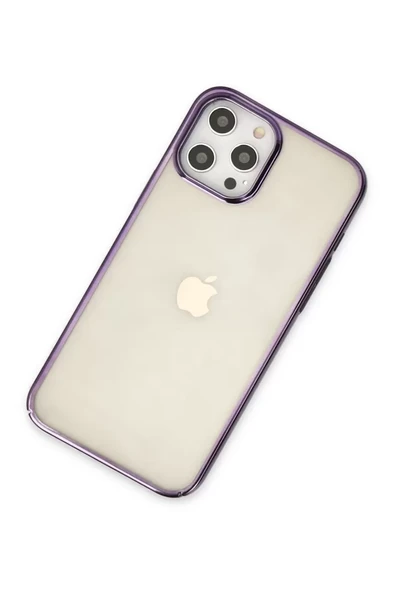 Newface Apple iPhone 12 Pro Max Kılıf Element Silikon - Mor - Resim 3