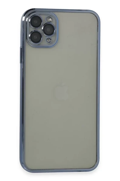 Newface Apple iPhone 11 Pro Max Kılıf Razer Lensli Silikon - Açık Mavi ürün görseli 1