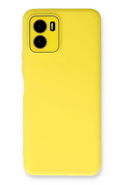 Newface Vivo Y15S Kılıf Lansman Glass Kapak - Sarı ürün görseli 1