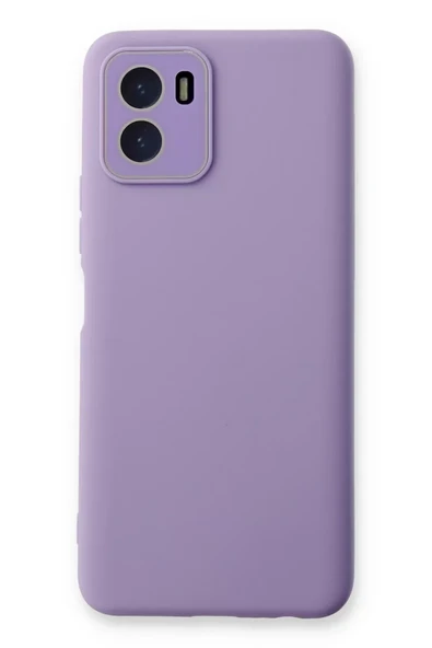 Newface Vivo Y15S Kılıf Lansman Glass Kapak - Lila ürün görseli 1
