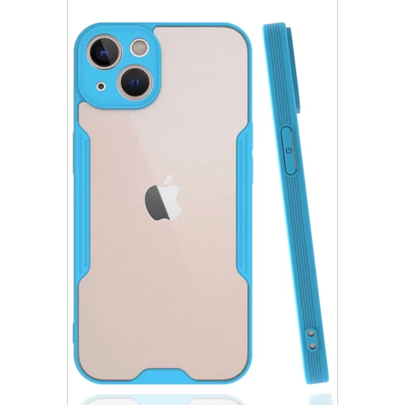 Newface Apple iPhone 14 Kılıf Platin Silikon - Mavi - Resim 2