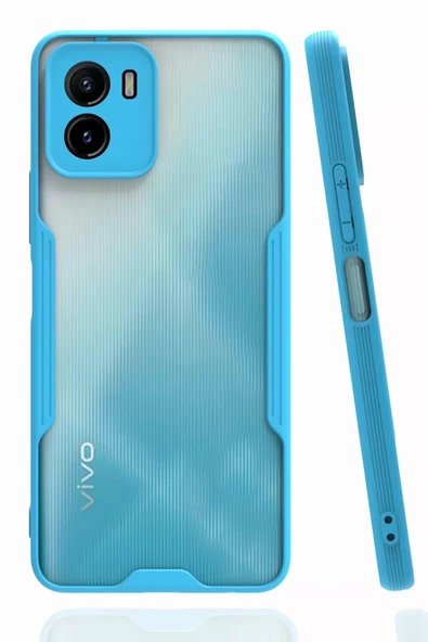 Newface Vivo Y15S Kılıf Platin Silikon - Mavi ürün görseli 1