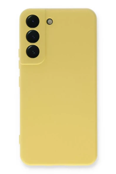 Newface Samsung Galaxy S23 Kılıf Nano içi Kadife Silikon - Sarı ürün görseli 1