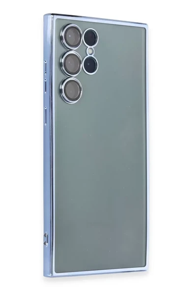 Newface Samsung Galaxy S22 Ultra Kılıf Razer Lensli Silikon - Açık Mavi ürün görseli 1
