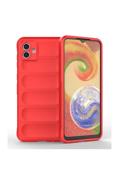 Newface Samsung Galaxy A04E Kılıf Optimum Silikon - Kırmızı ürün görseli 1