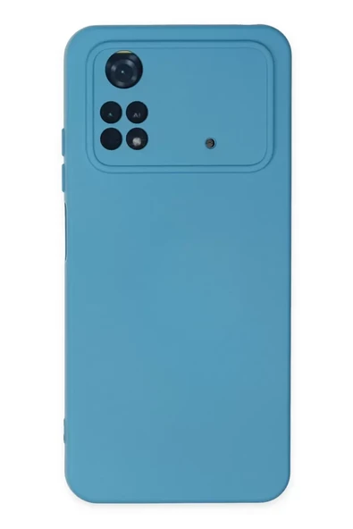 Newface Xiaomi Poco M4 Pro 4G Kılıf Nano içi Kadife Silikon - Mavi ürün görseli 1