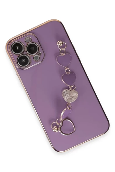Newface Apple iPhone 13 Pro Kılıf Esila Silikon - Mor - Resim 2