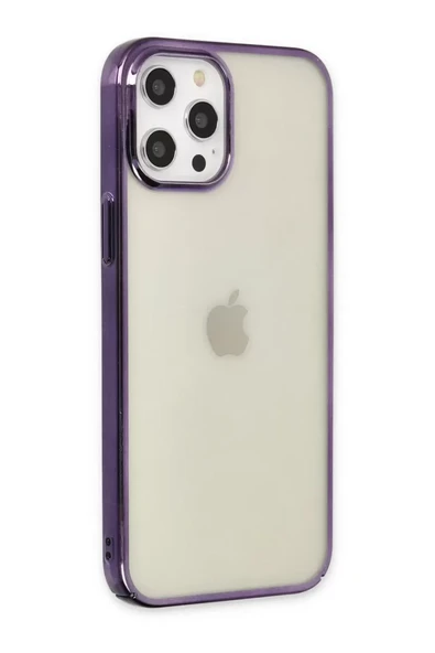 Newface Apple iPhone 12 Pro Max Kılıf Element Silikon - Mor - Resim 2