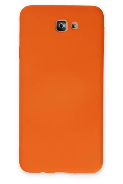 Newface Samsung Galaxy J7 Prime Kılıf Nano içi Kadife Silikon - Turuncu ürün görseli 1