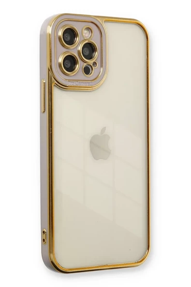 Newface Apple iPhone 12 Pro Max Kılıf Liva Lens Silikon - Lila ürün görseli 1
