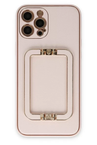 Newface Apple iPhone 12 Pro Kılıf Coco Elit Kapak - Pudra ürün görseli 1