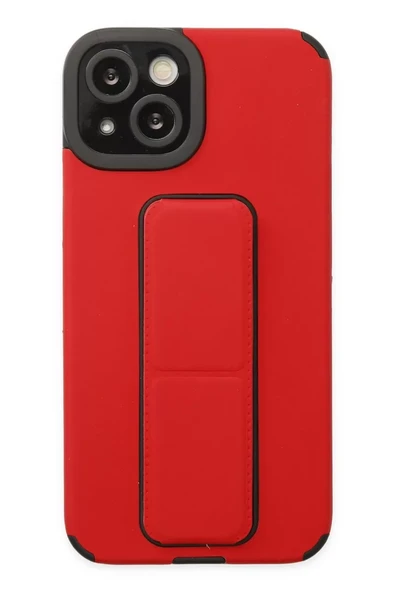 Newface Apple iPhone 14 Plus Kılıf Mega Standlı Silikon - Kırmızı ürün görseli 1