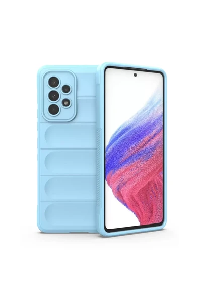 Newface Samsung Galaxy A73 5G Kılıf Optimum Silikon - Sky Blue ürün görseli 1