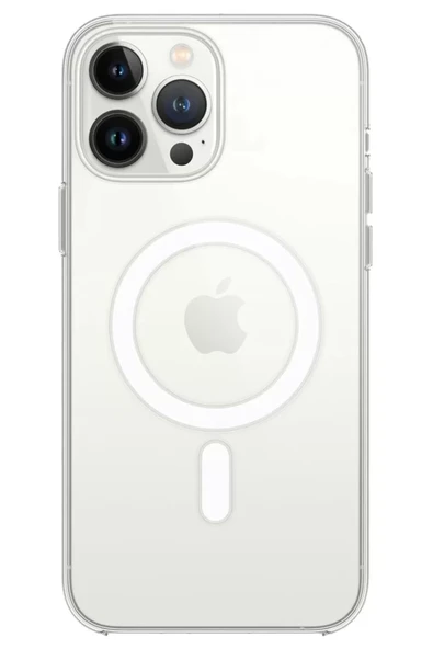 Newface Apple iPhone 14 Pro Max Kılıf Magneticsafe Şeffaf Silikon - Şeffaf ürün görseli 1