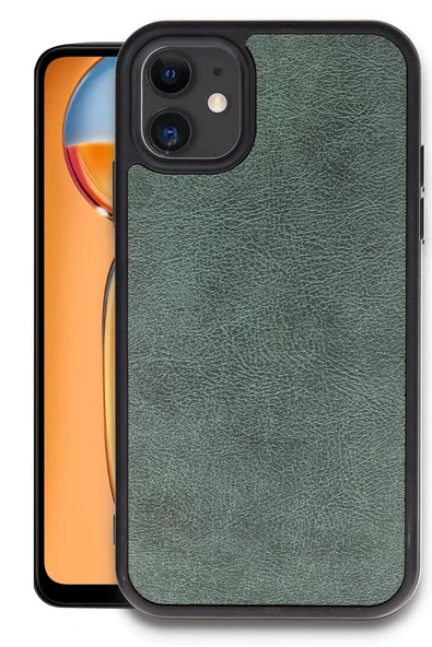 Newface Apple iPhone 11 Kılıf Aras Deri Kapak - Koyu Yeşil ürün görseli 1