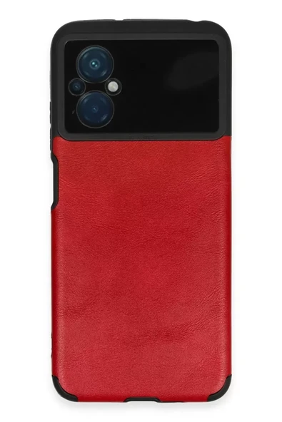 Newface Xiaomi Poco M5 Kılıf Loop Deri Silikon - Kırmızı ürün görseli 1