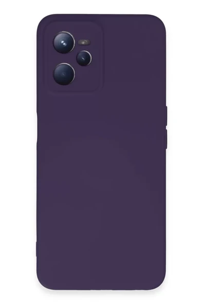 Newface Realme C35 Kılıf Nano içi Kadife Silikon - Mor ürün görseli 1