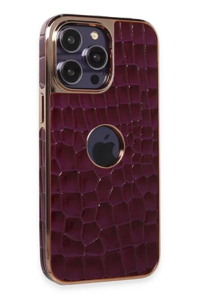 Newface Apple iPhone 14 Pro Kılıf Snake Kapak - Derin Mor ürün görseli 1