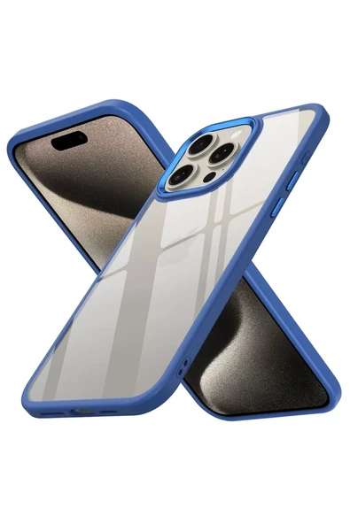 Newface Apple iPhone 15 Pro Kılıf Power Silikon - Mavi ürün görseli 1
