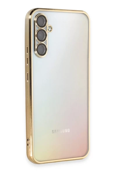 Newface Samsung Galaxy A54 5G Kılıf Razer Lensli Silikon - Gold ürün görseli 1