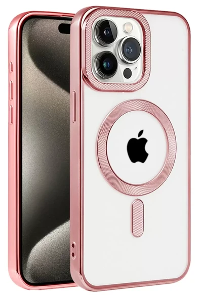 Newface Apple iPhone 14 Pro Kılıf Kronos Magsafe Kapak - Rose Gold ürün görseli 1