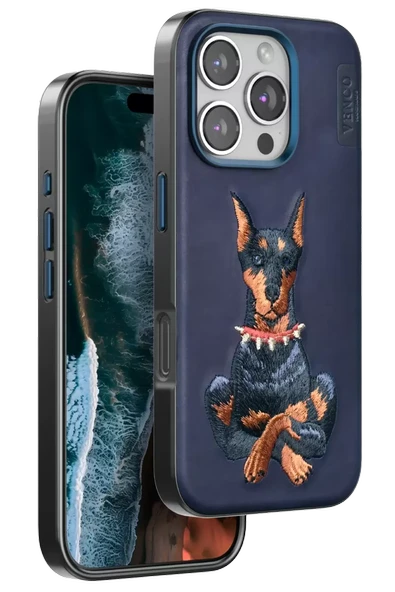 Venco Apple iPhone 16 Pro Perma Desenli Kapak - Lacivert ürün görseli 1