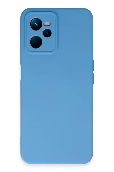 Newface Realme C35 Kılıf Nano içi Kadife Silikon - Mavi ürün görseli 1