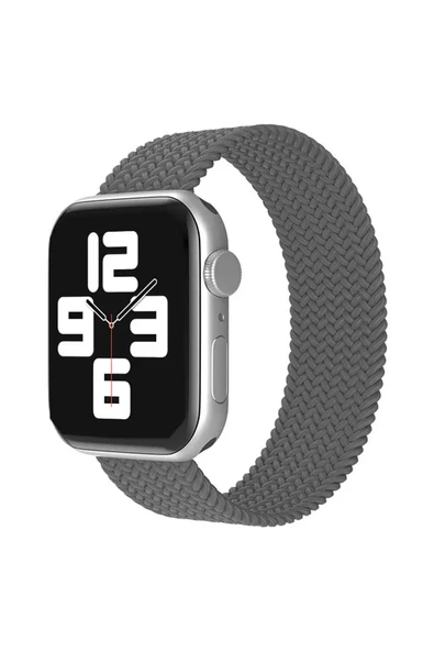 Newface Apple Watch 38mm Ayarlı Solo Silikon Kordon - Gri ürün görseli 1