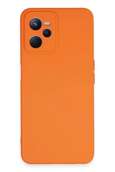 Newface Realme C35 Kılıf Nano içi Kadife Silikon - Turuncu ürün görseli 1