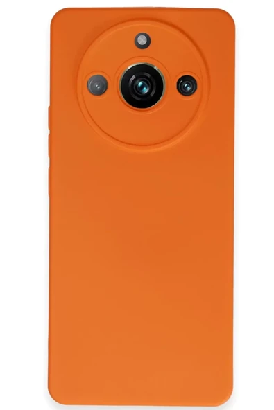 Newface Realme 11 Pro Kılıf Nano içi Kadife Silikon - Turuncu ürün görseli 1