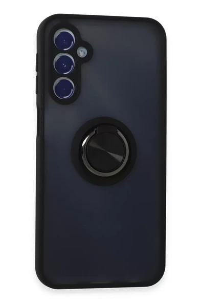 Newface Samsung Galaxy M34 5G Kılıf Montreal Yüzüklü Silikon Kapak - Siyah ürün görseli 1