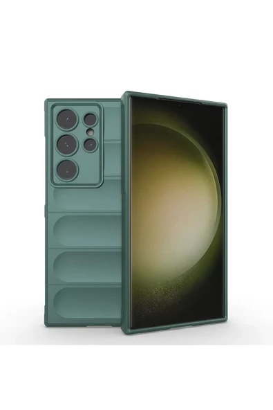 Newface Samsung Galaxy S24 Ultra Kılıf Optimum Silikon - Koyu Yeşil ürün görseli 1