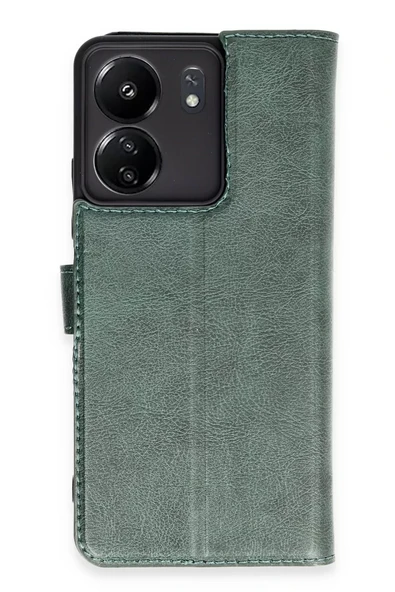 Newface Xiaomi Redmi 13C Kılıf Trend S Plus Kapaklı Kılıf - Yeşil ürün görseli 1