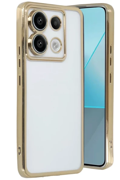 Newface Xiaomi Redmi Note 13 Pro 4G Kılıf Razer Lensli Silikon - Gold ürün görseli 1